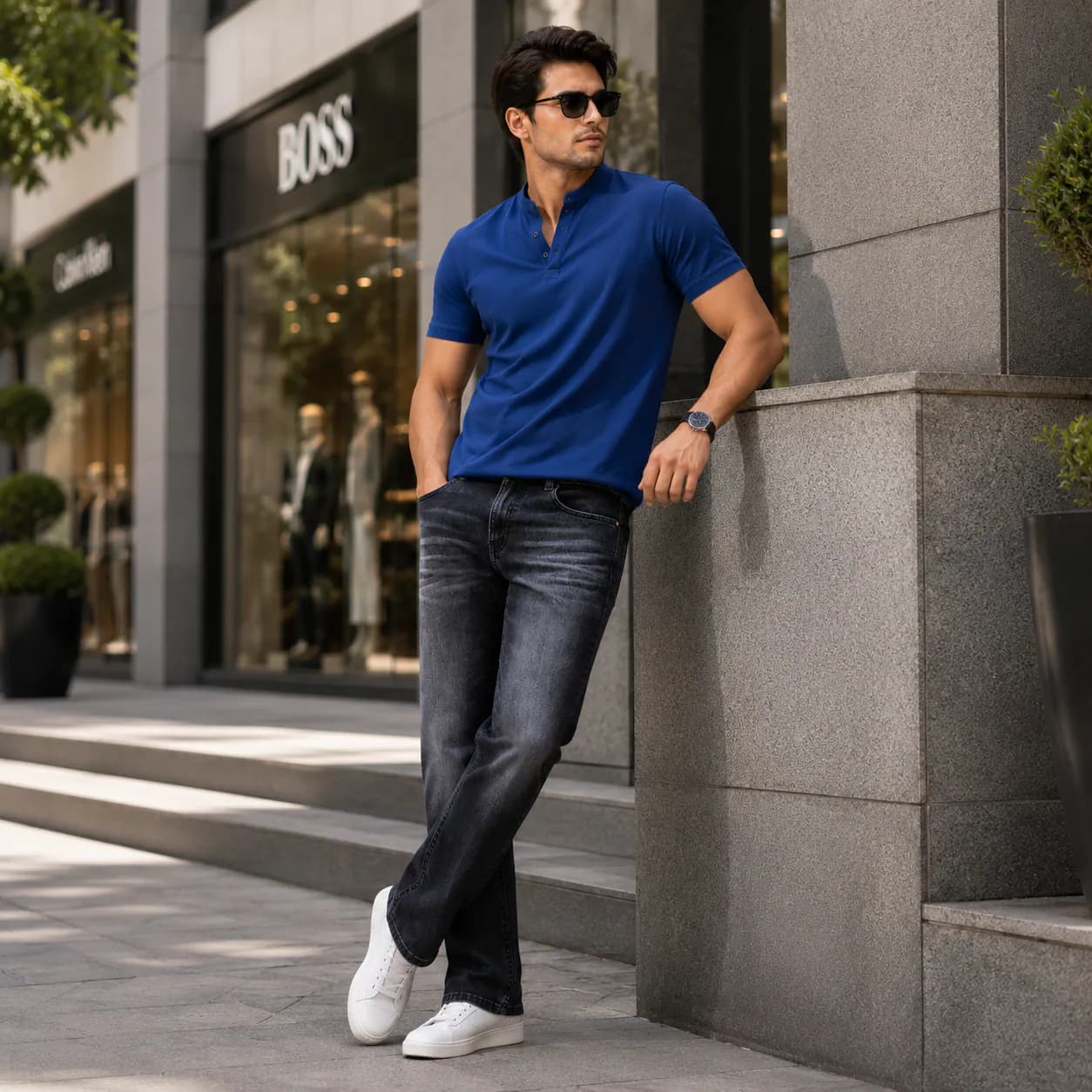 Dustfade Washed Black Casual Fit Jeans - view 2