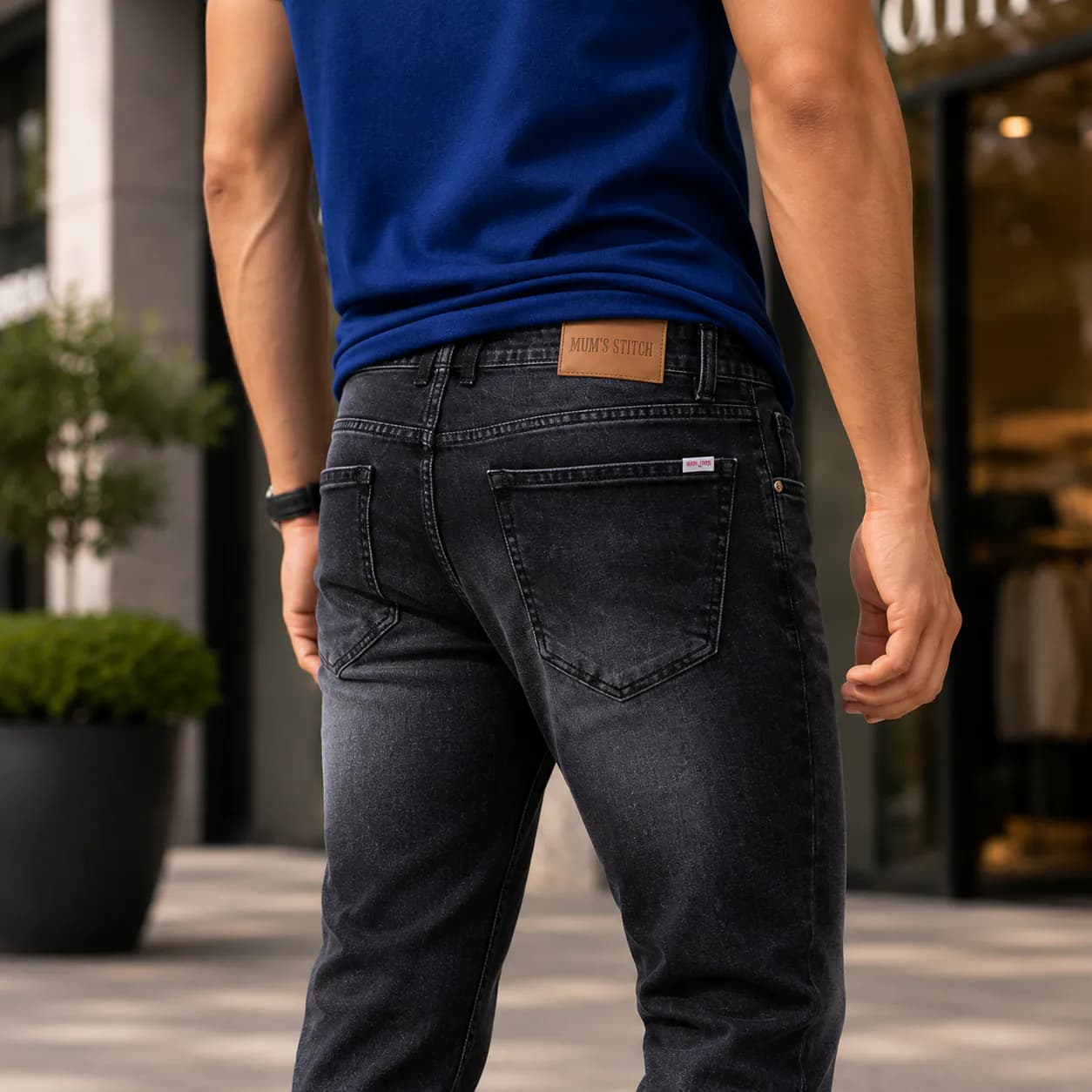 Dustfade Washed Black Casual Fit Jeans - view 6
