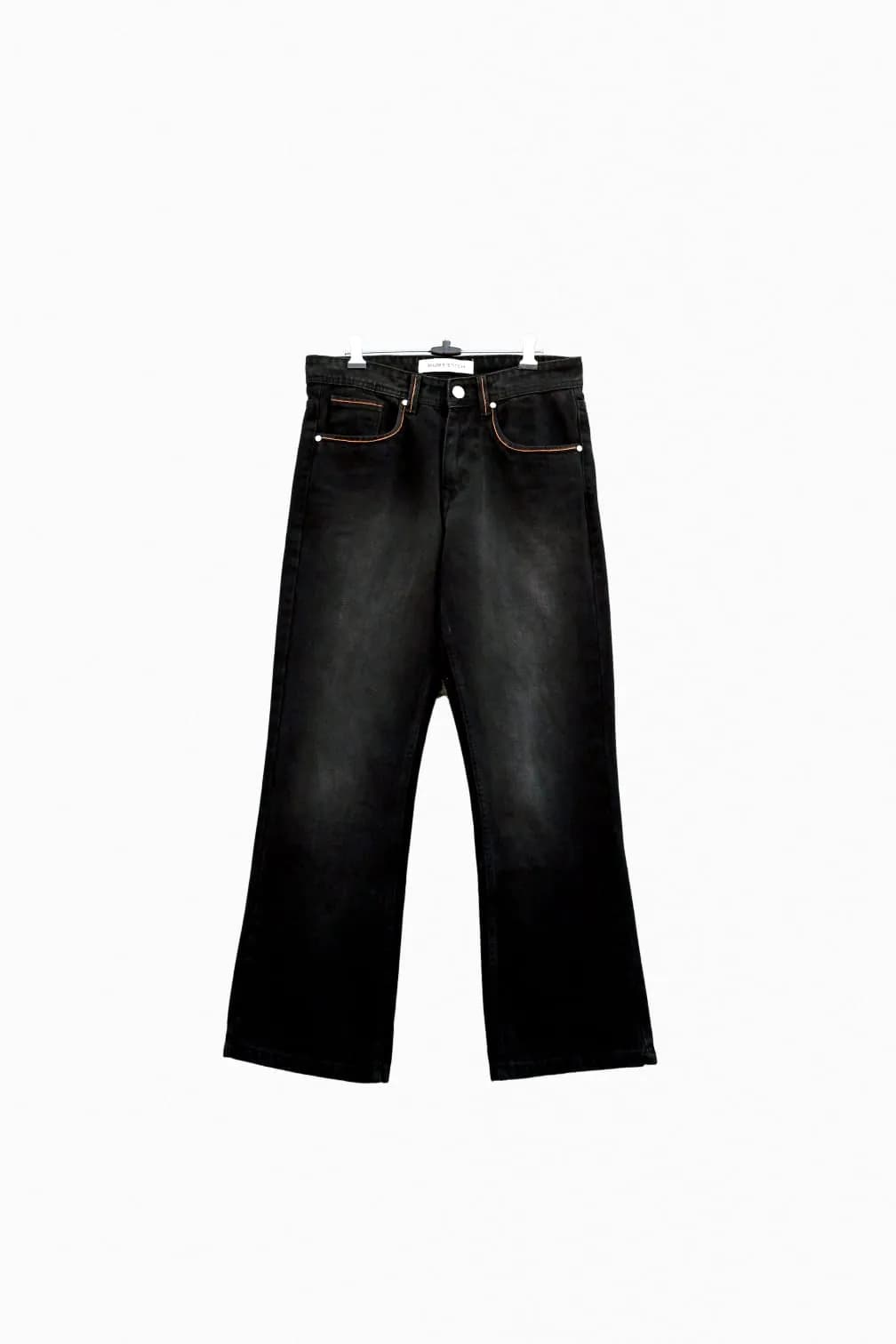 Onyx Black Mid Rise Bootcut Jeans - view 5