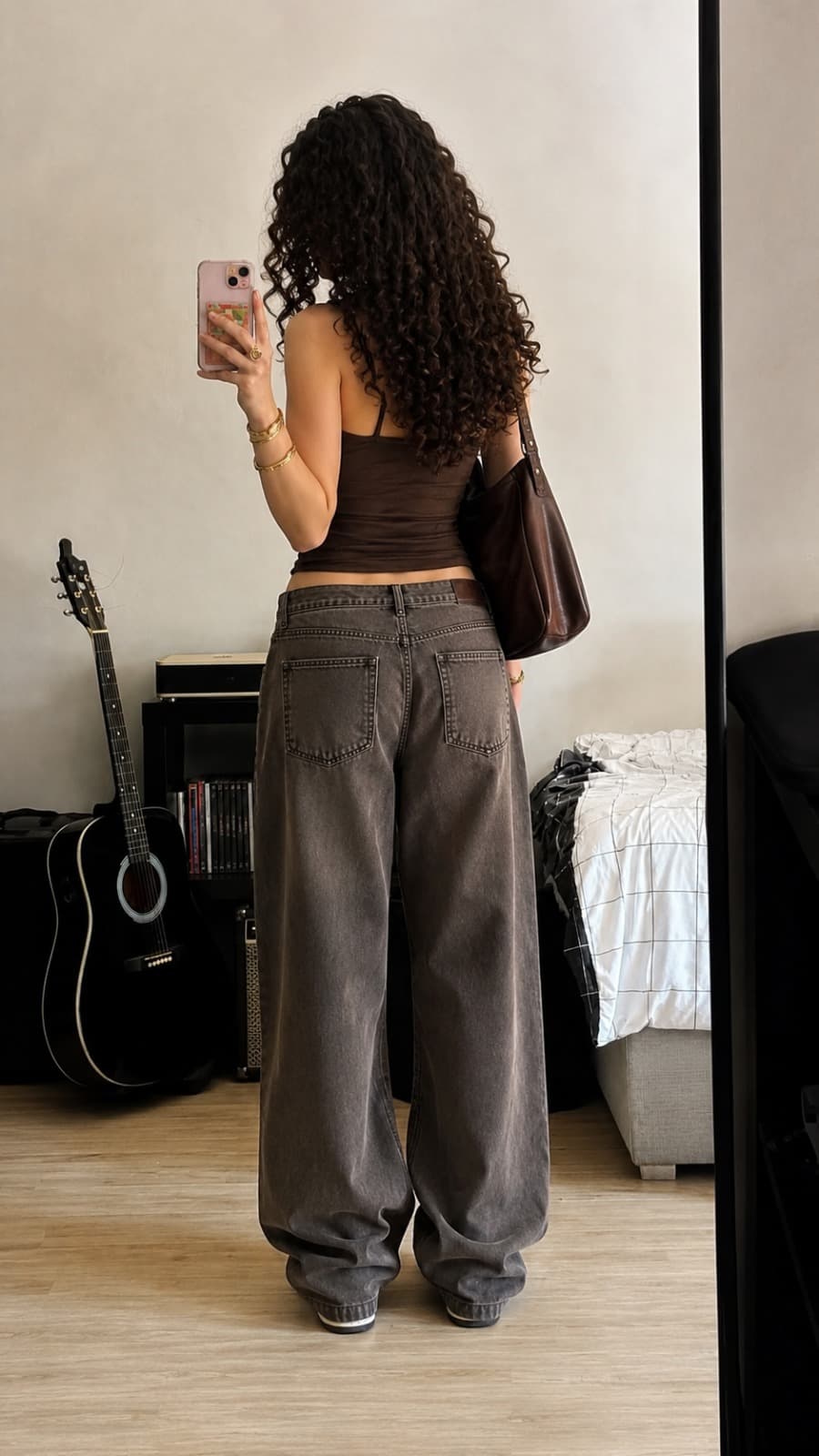 CHARCOAL WIDE DRAPE Side