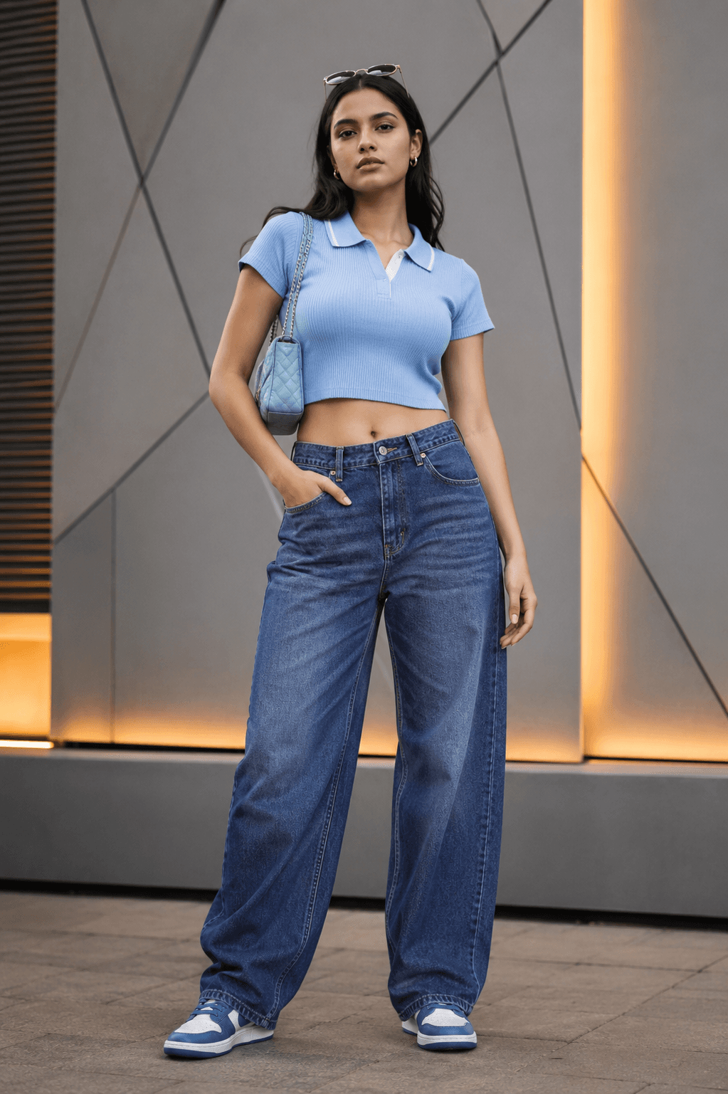 Twilight Wash High Waist Wide Leg Jeans - view 3