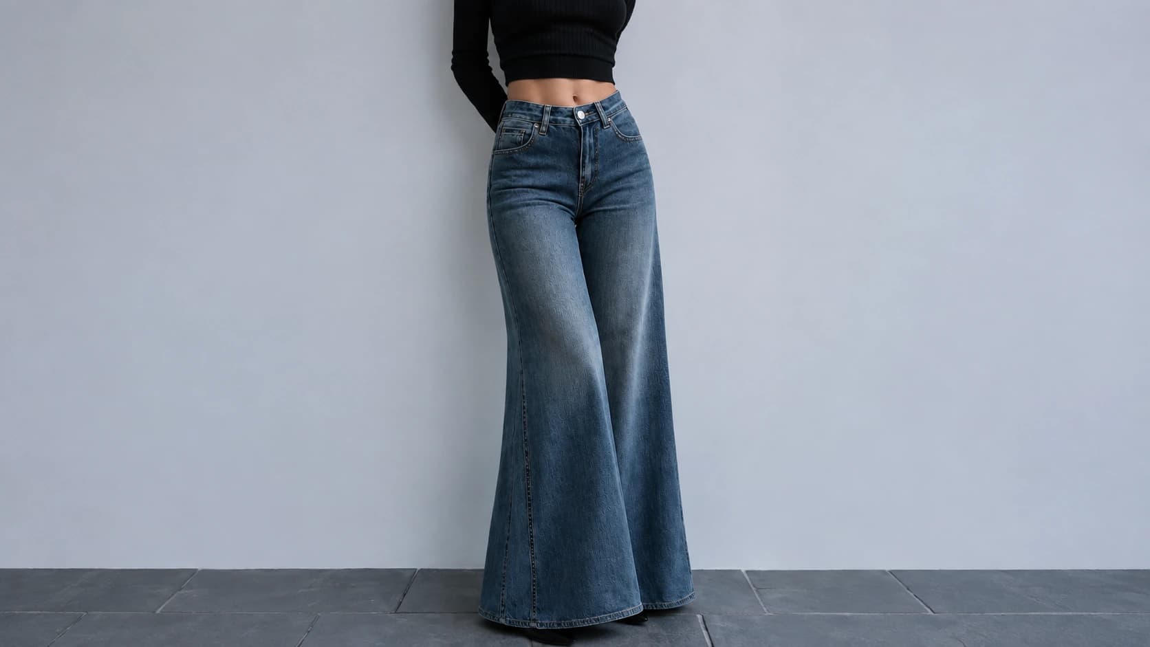 Buy High Waist Wide Leg Jeans for Women Online India