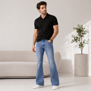 SOFT BLUE "CASUAL STRAIGHT FIT